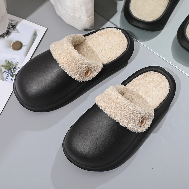 Новые хлопковые тапочки домашняя обувь удобные мужские на толстой подошве