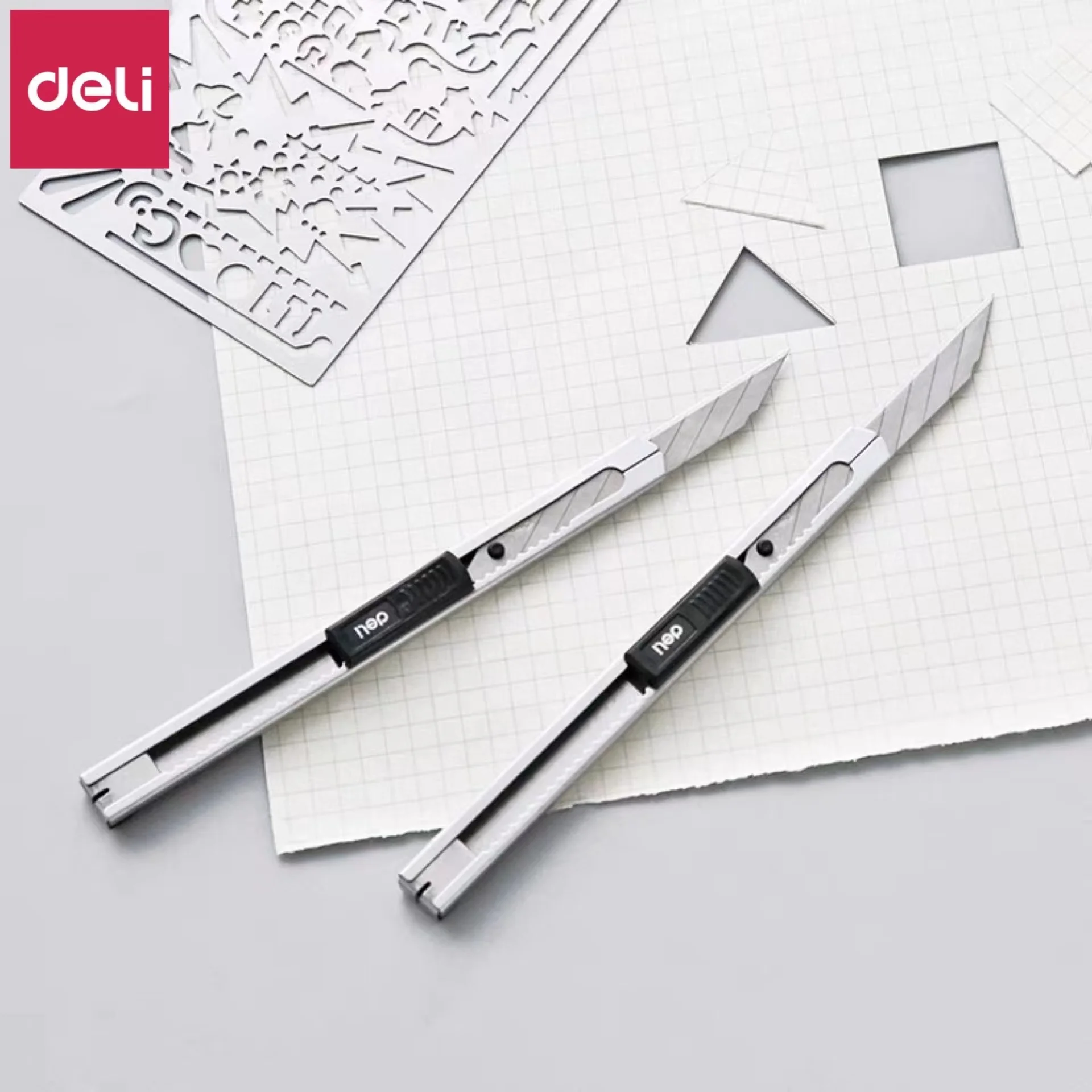 100 шт. Универсальный Нож Deli 2034 металлическое стробое лезвие нож для бумаги и офиса