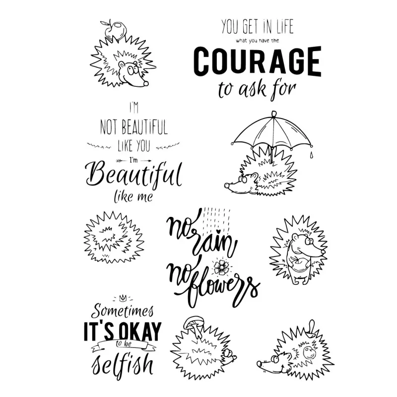 

Новинка 2022, прозрачный штамп с маленьким ежиком, печать для скрапбукинга «сделай сам»/изготовления карт