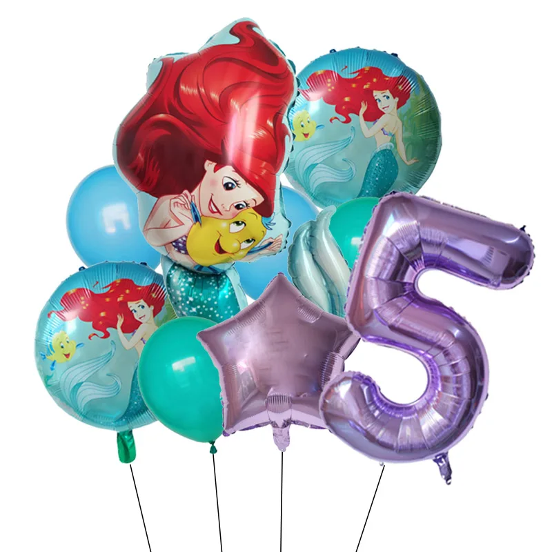 

Набор фольгированных шаров Disney Русалочка Ариэль 9 шт.