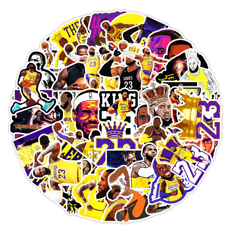 

10/30/50PCS Nba Star Lebron James Graffiti Stickers Car Guitar Motorcycle Luggage Suitcase DIY Classic Toy For Kids 01352