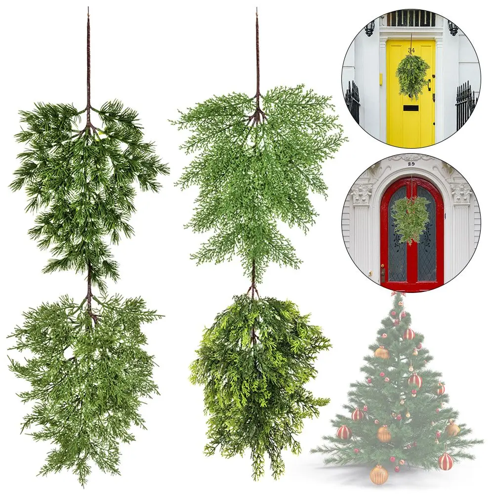 

Day Decoration Accessories Plants Faux Christmas Pendant Background Decoration Indoor Home Wall Hanging Pine Needle
