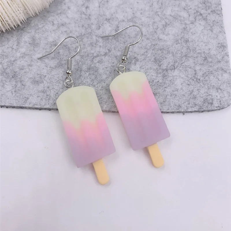 

Colorful Acrylic Dangle Earrings Cute Popsicle Design Drop Earrings for Women Girls Children Birthday Gift Fashion Jewelry