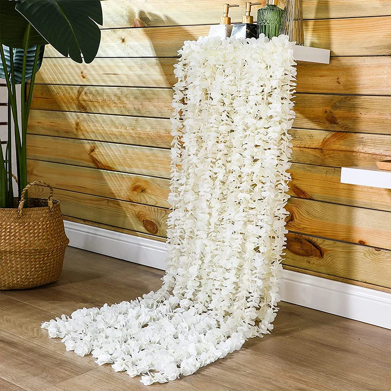 

20pcs 1M Orchid Rattan Artificial Silk Flower Vine For Home Wedding Garden Decoration Hanging Garland Wall Fake Flowers Decor