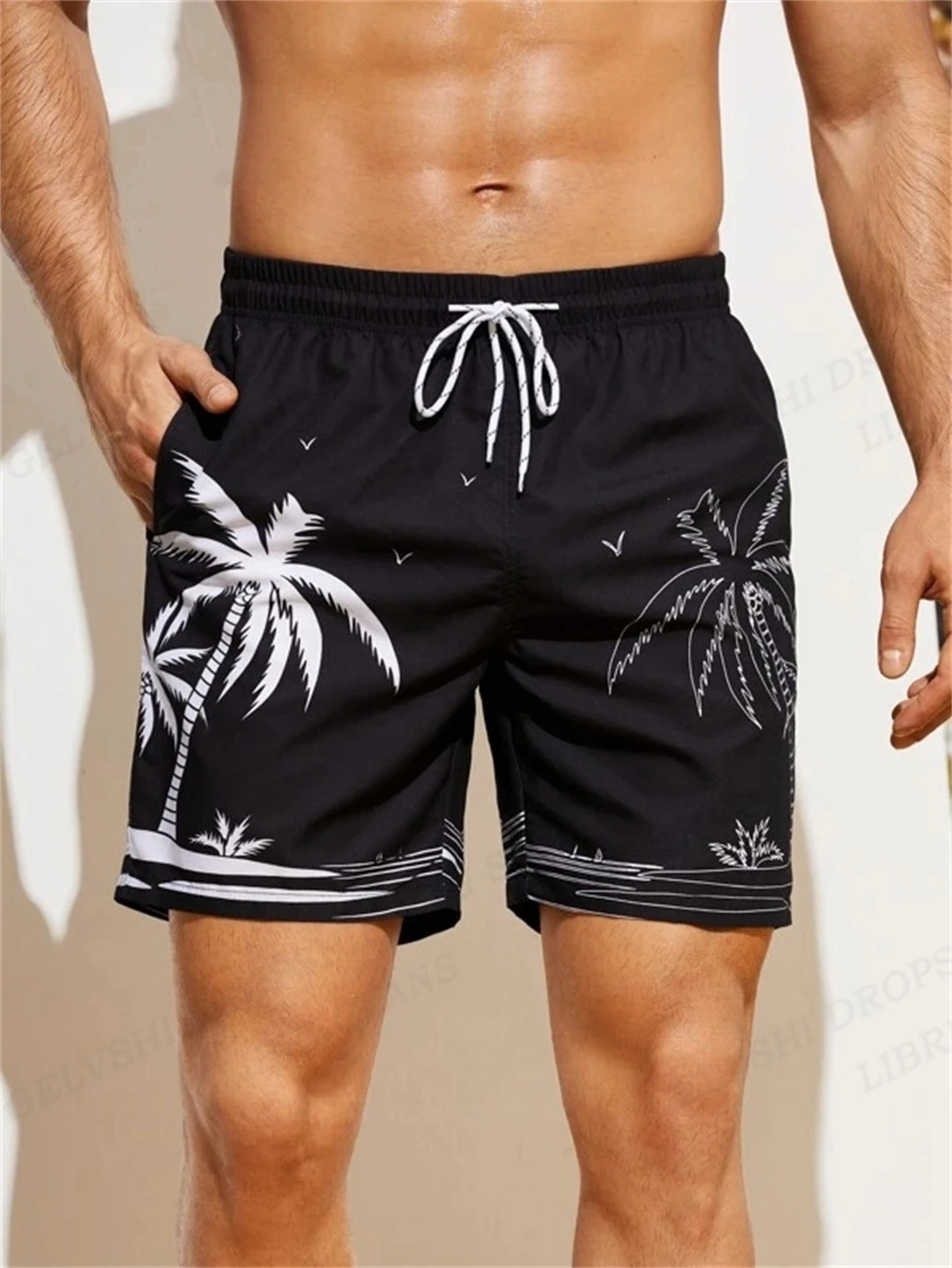 

Coconut Tree Swimwear Shorts Men's Beach Shorts Kids Boys Breathable Surf Board Shorts Quick Dry Swimsuit Summer Sports Trunks