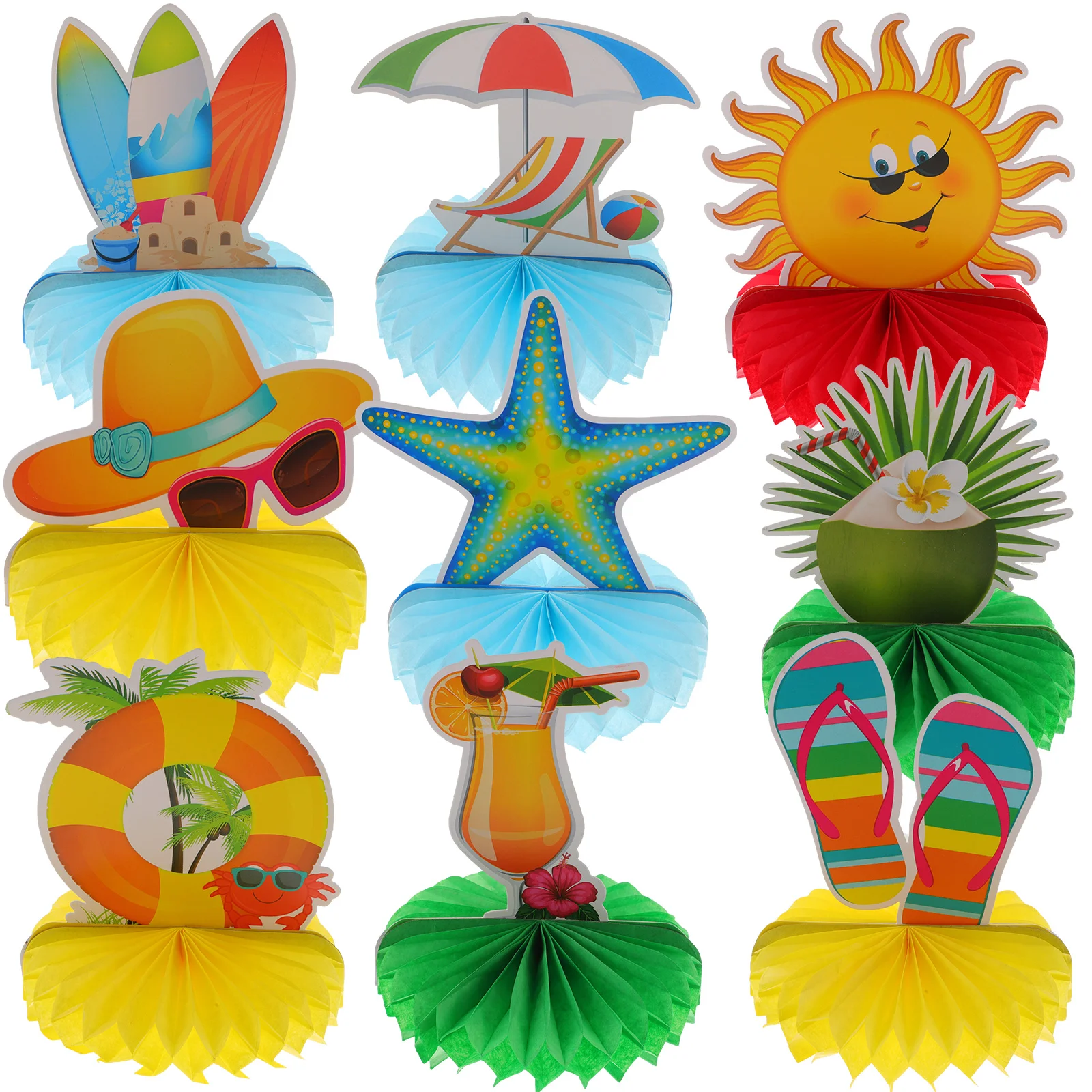 

9pcs Creative Reusable Premium Exquisite Multi-use Honeycomb Adorn Paper Craft Adorn Paper Honeycombs for Party