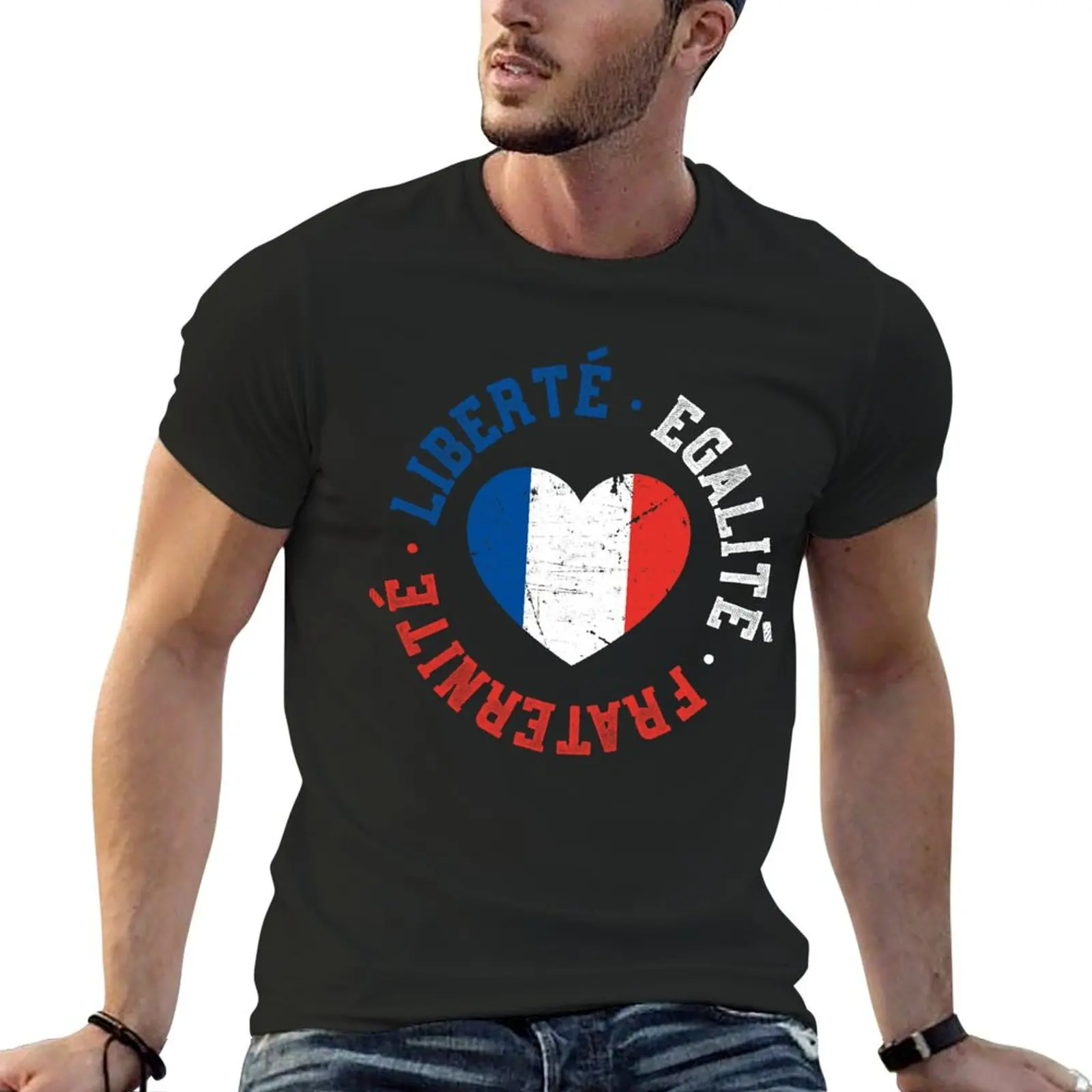 Liberte Egalite Brother-Vive La France дизайнерская футболка винтажная аниме рубашка мешковатые