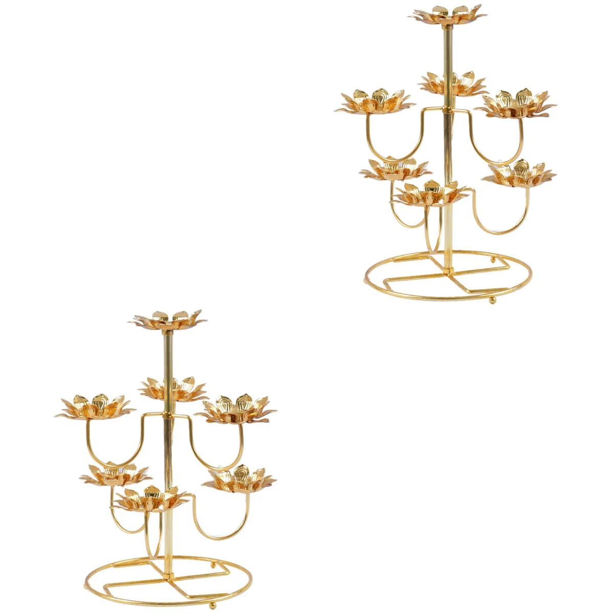 

Holder Lotus Stand Candlestick Temple Tealight Rack Wedding Oil Birthday Light Cup Lamp Disply Holders Candleholder Decorative