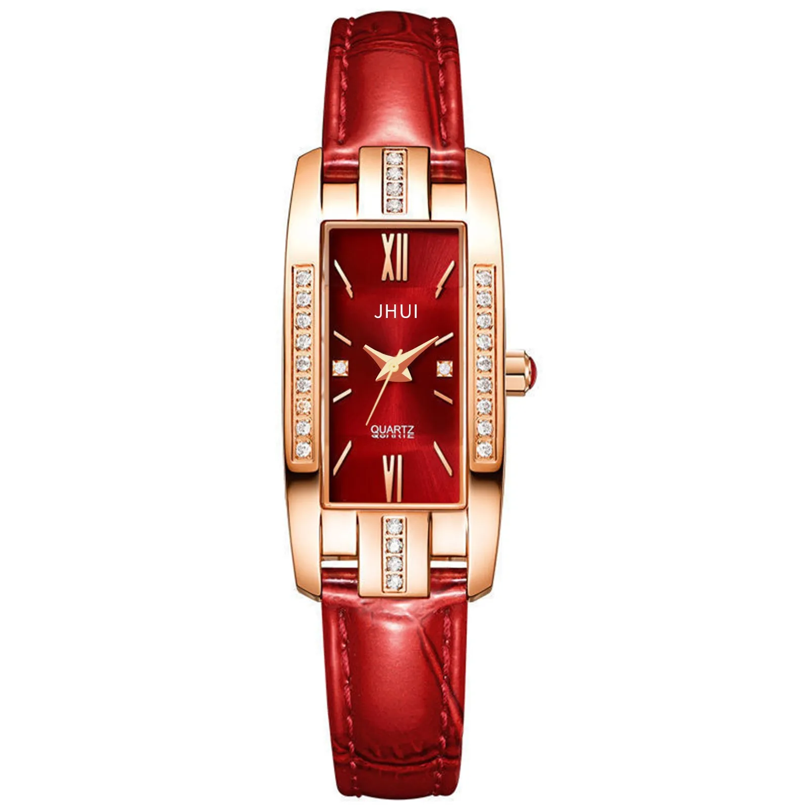 

Women Casual Quartz Leather Band Diamonds Business Watch Fashion Rose Gold Romantic Luxury Bracelet Waterproof Watch Reloj Hombr