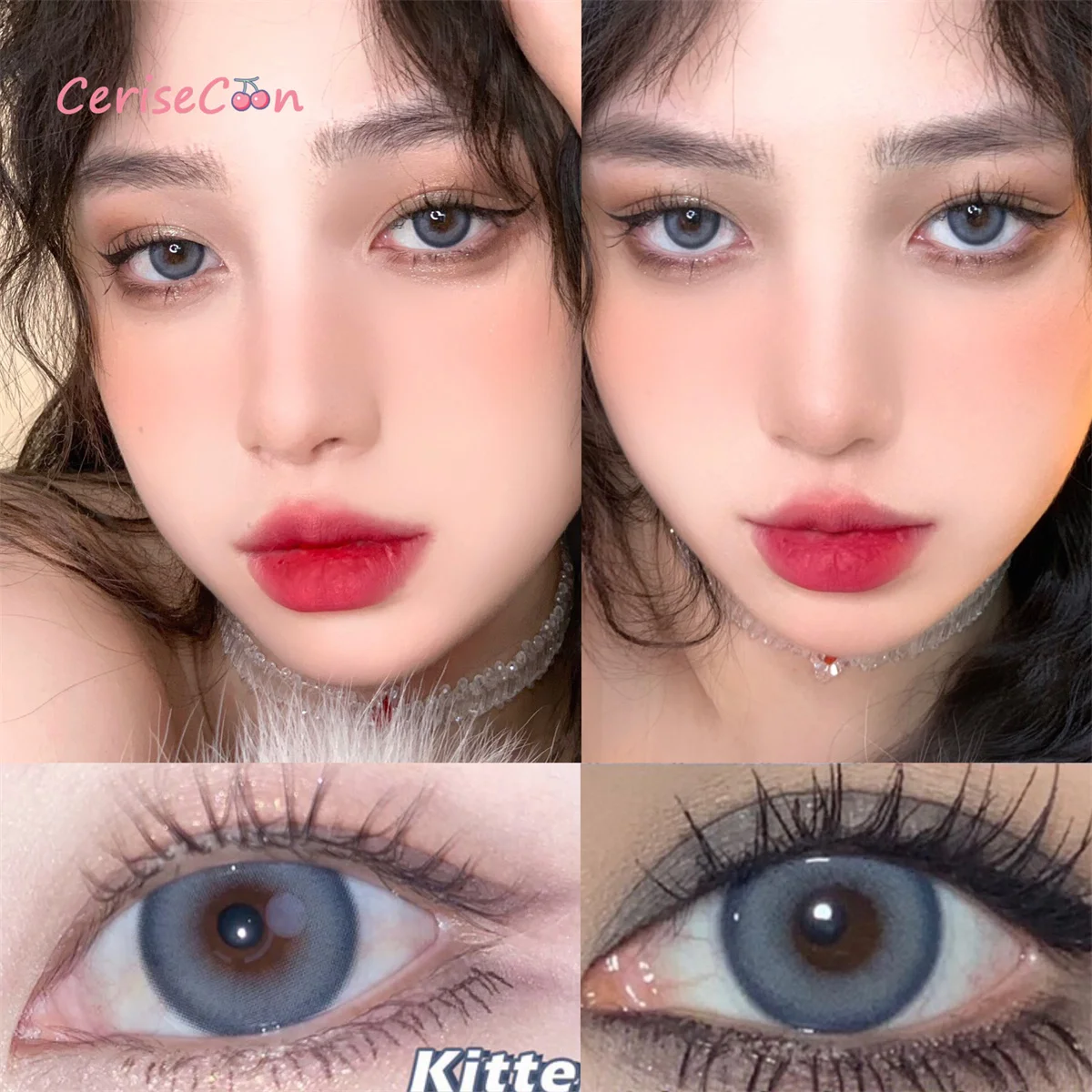 

Puppet sweetheart blue crazy small big beauty pupil Colored Contact Lenses for eyes yearly Natural Myopia prescription degrees