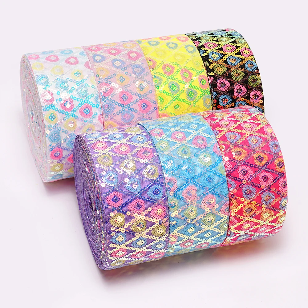 

Бархатная лента с блестками, 3 дюйма, 75 мм, 25 ярдов