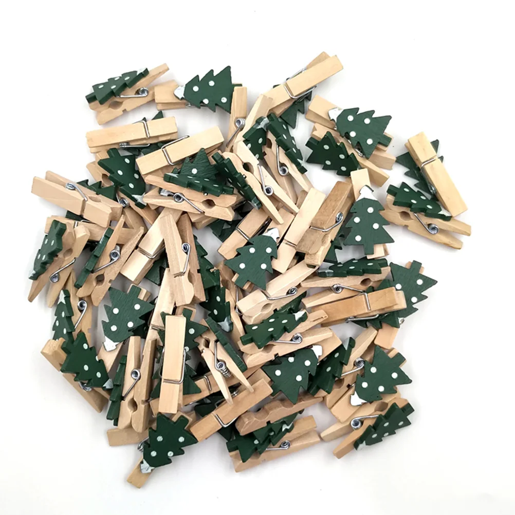 

Christmas Clips Photo Mini Clip Clothespinsclothes Wooden Display Holdertree Pegs Crafts Wood Holiday Small Pin Tiny Hanging
