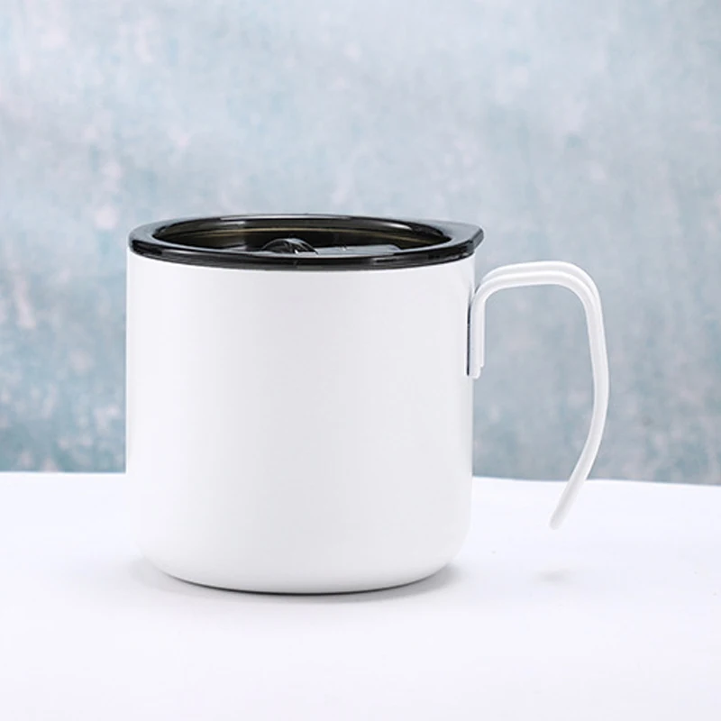 

350ml Handle Mug Portable Stainless Steel Coffee Cup Mug With Lid Water Mug Thermos Cup Wholesale Splash Proof Creative