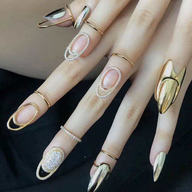 

Hot Selling Finger-tips Nail Ring Female Korean Trend Nail Cover Jewelry