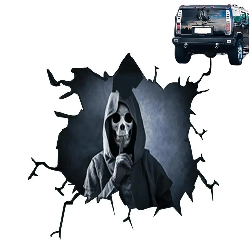 

Наклейки на окна в виде скелета на Хэллоуин, декор для Хэллоуина, декоративные наклейки в виде черепа, аксессуары для автомобиля
