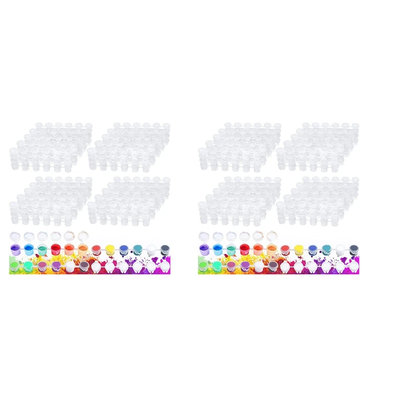 

Пустые полоски для рисования, контейнеры для рисования, 100 шт., 300 горшков, 2 мл, Пустые контейнеры для рисования с крышками, для классных комнат, картин, художественных фестивалей