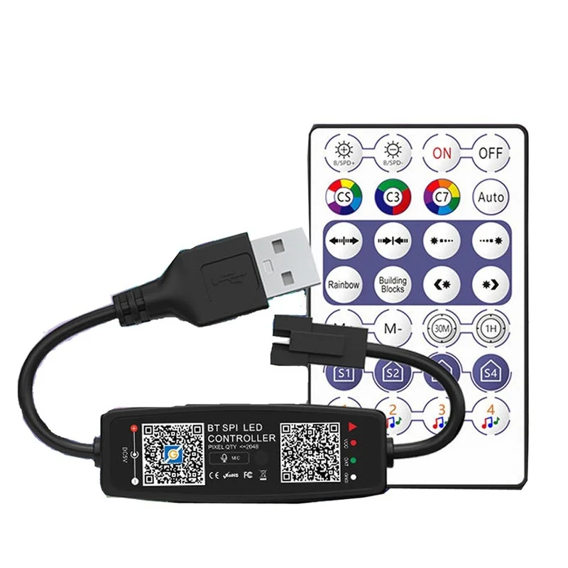 Контроллер WS2811 WS2812B 5 В постоянного тока 12 24 Bluetooth светодиодный RGB контроллер для