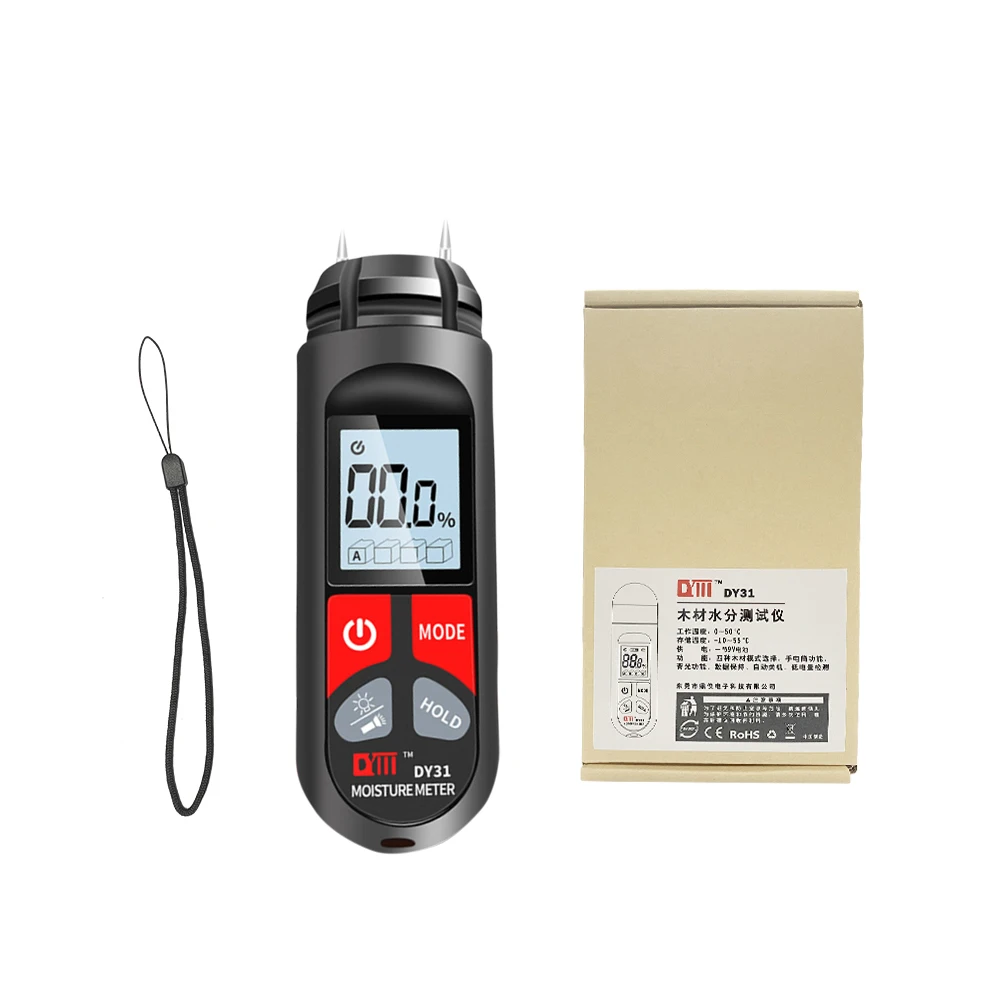 

Portable Wood Moisture Meter Wood Humidity Tester Hygrometer Timber Damp Detector Tree Density Digital tester 0-99.9%