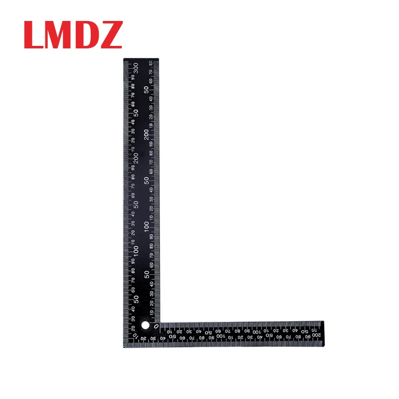 

LMDZ 20*30cm Metal Carpenter Dual Side Angle Scale L-Shaped Square Ruler Angle Square Measuring Ruler Precision Double Sided