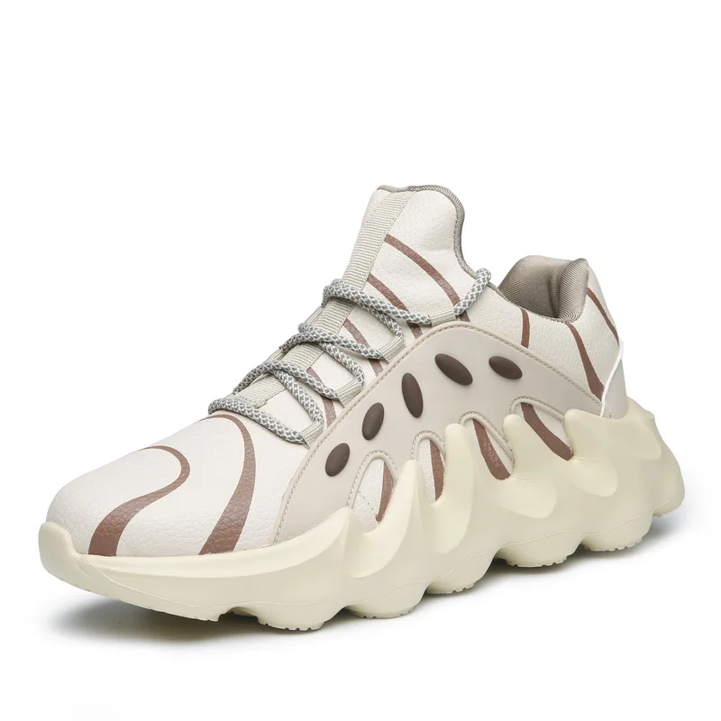 Fashion Running Shoes Men Soft Rubber Platform Casual Sport Sneakers Reflective Zapatillas Running Jogging Footwear