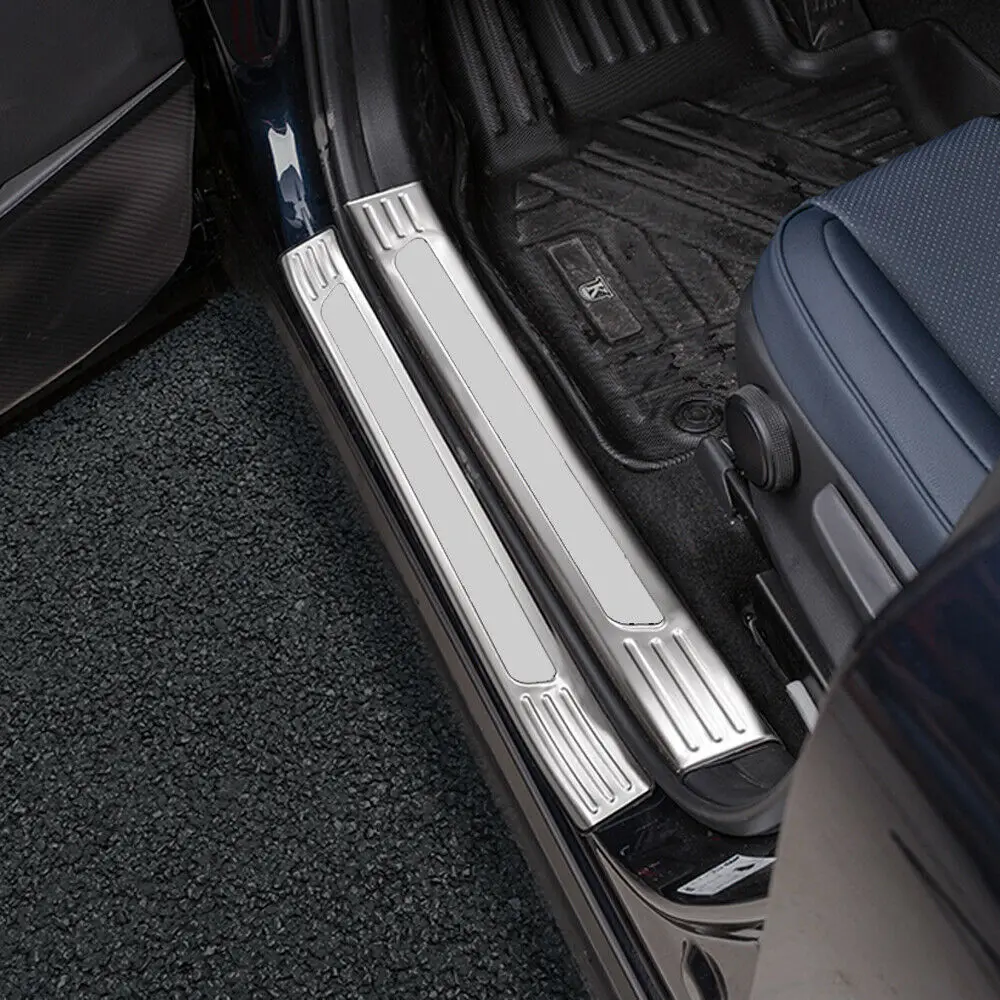 

8* Silver Outer + Inner Door Sill Threshold Plate Cover For Mazda CX-30 2019-21