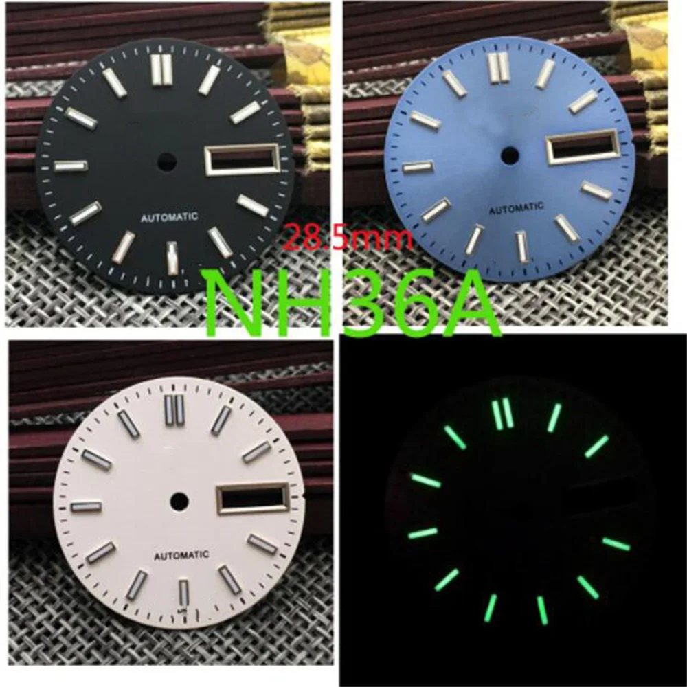 

Fashion Replacement Dial 28.5mm Nail Luminous Dial Turtle King Literal Watch Dial for NH36 Movement