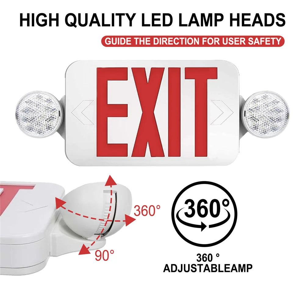 

Emergency Access Evacuation Signs with 360 Degree Swivel LED Light for Exit Sign Exit Sign for Business XHC88