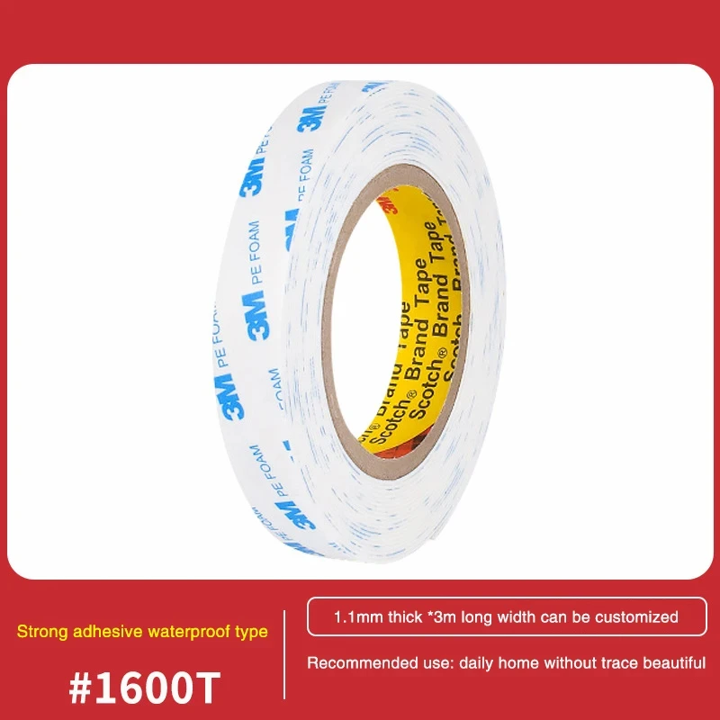 

3М двухсторонняя клейкая лента белая пенная 10-50 мм