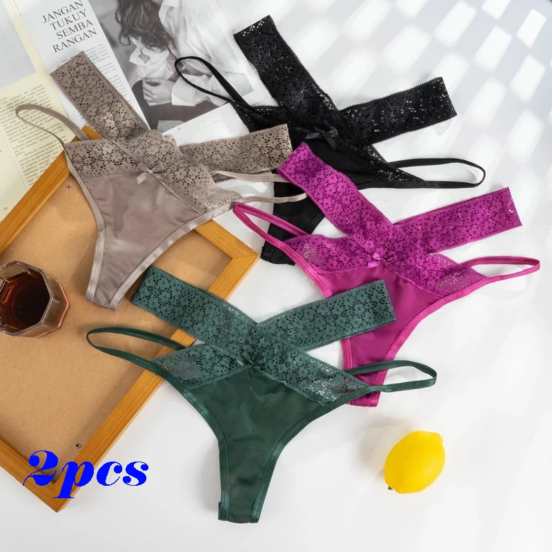 

1 шт., женские кружевные трусики-стринги