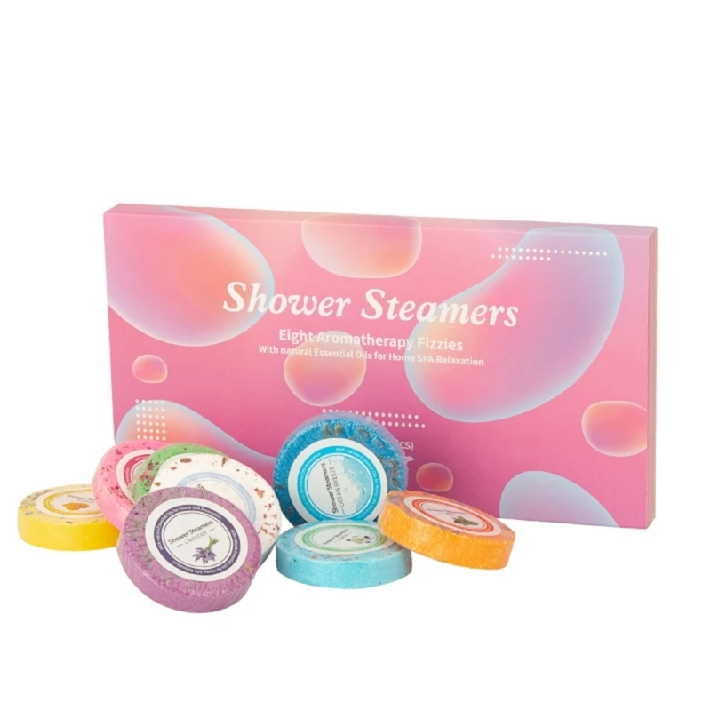 

6Pcs/Box Shower Tablets Yoga Meditation Shower Steamers Salt Bath Tablets Lavender Mangoes Mint Rose