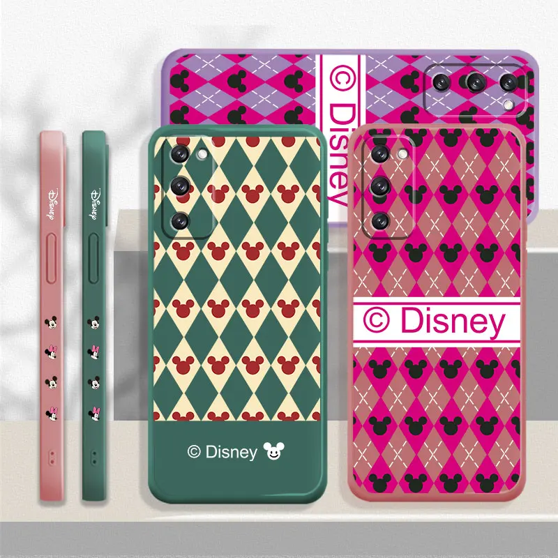 

Liquid Silicone Case For Samsung Galaxy S22 S21 S20 FE Ultra S10 S9 S8 Plus S10e Note 20 10 Lite Disney Minnie Many Patterns