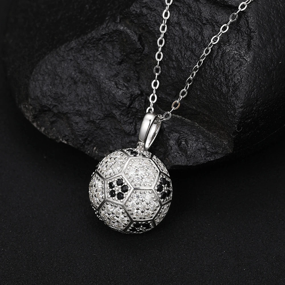 Football Moissanite Necklaces for Women S925 Silver Pendant Men Hip Hop Jewelry Pass Diamonds Tester With GRA Free Shipping