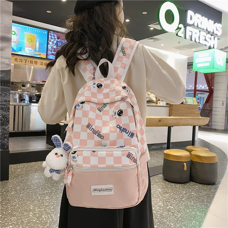 

2022 Women Large Capacity Backpack Waterproof Nylon Schoolbag College Cute Lady Laptop Backpacks Kawaii Girl Travel Book Bags
