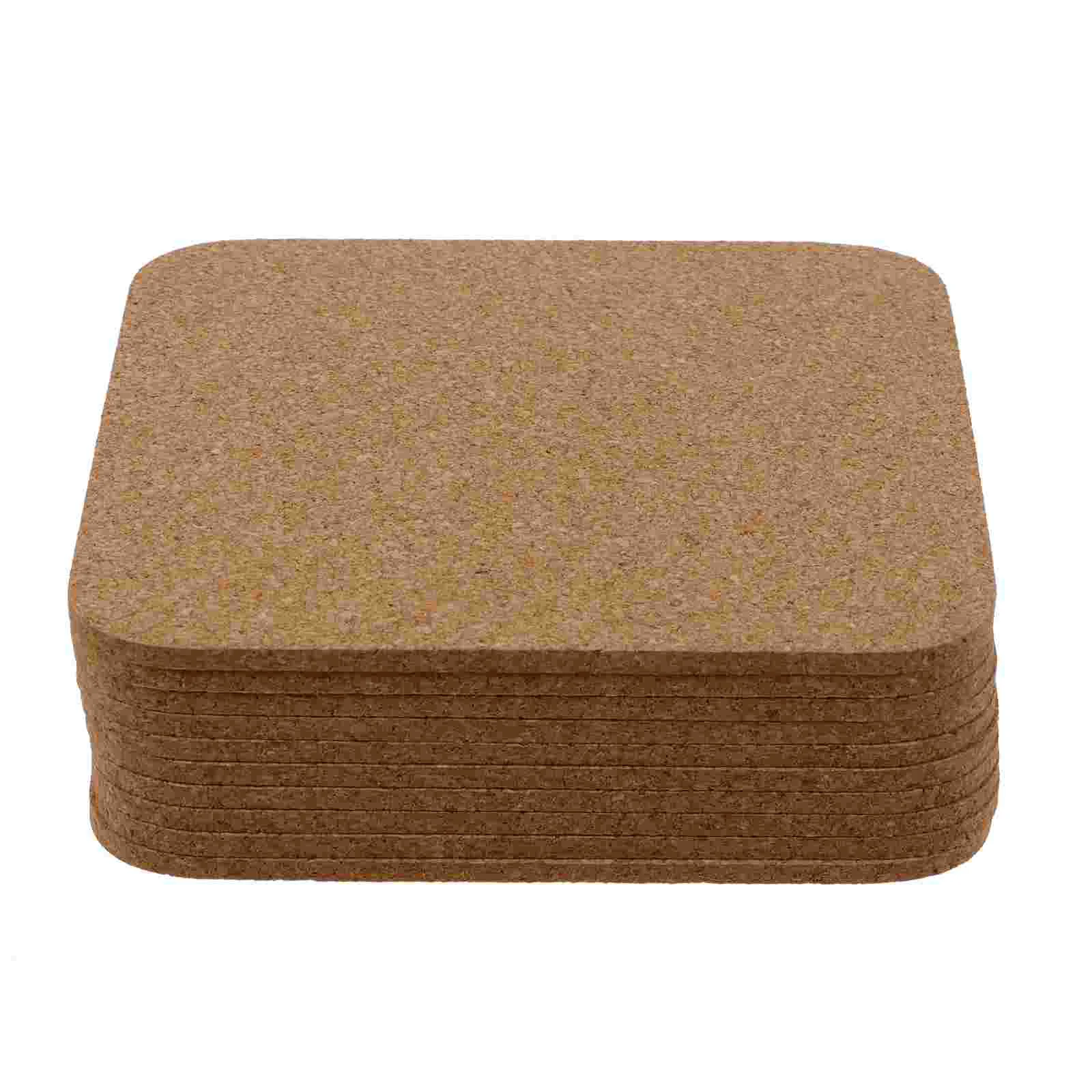 

Cork Coaster Coasters Insulated Square Waterproof Natural Tablecup Trivets Blank Base Mat Sturdy Thick