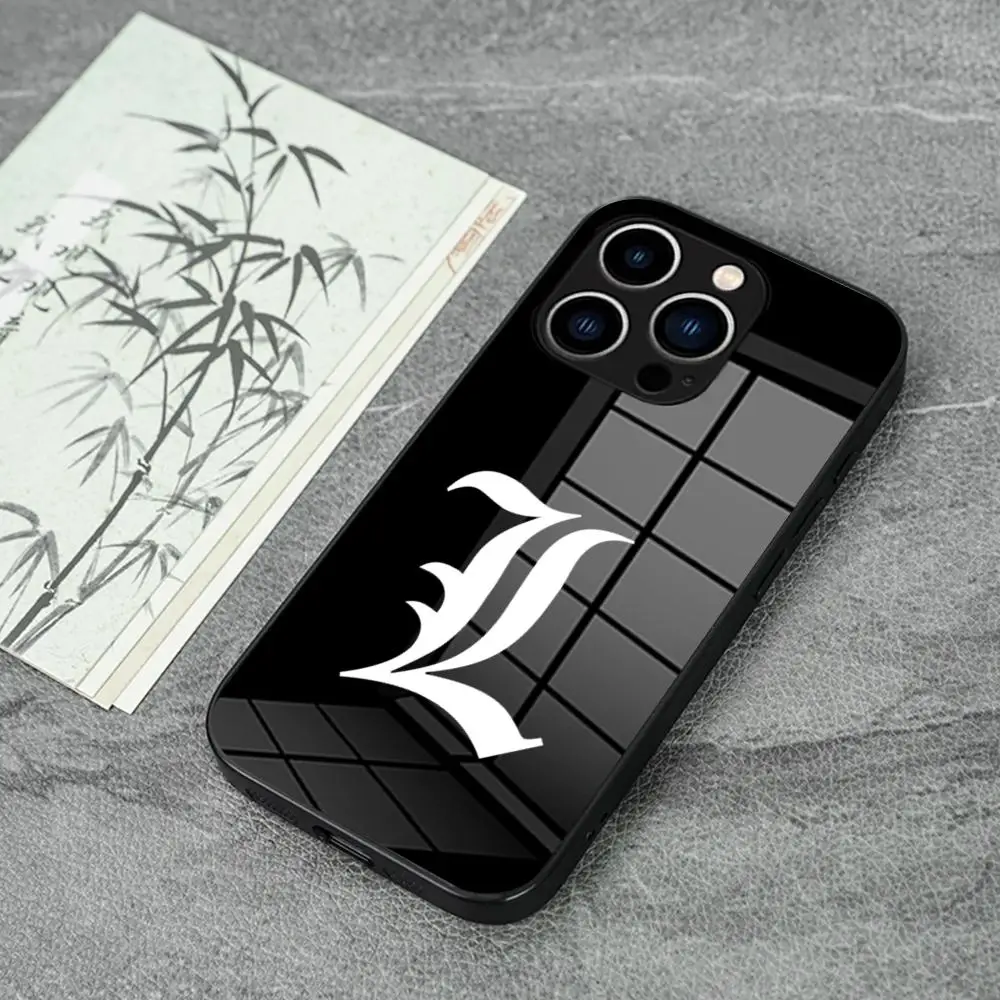 Фото Чехол для телефона Death Note L·Lawliet для iPhone 17 16 Pro Max 15 14 Pro 11 12 13 Plus Mini, Samsung Galaxy S26 S25, стеклянный чехол для телефона №1