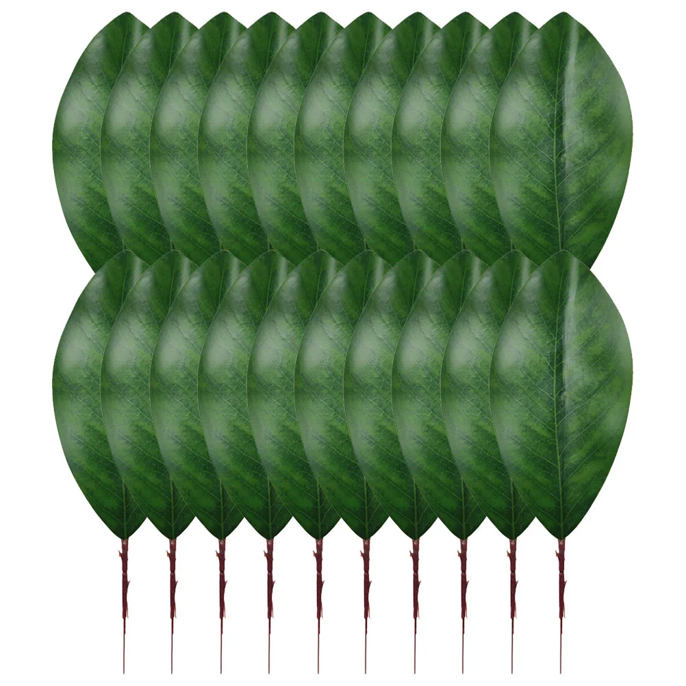 

30 Pcs Artificial Magnolia Leaves Decor Crafts Green Flowers Decorative Fake Artifical Flower Arrangementsations Silk Cloth