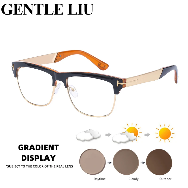 

Photochromic Sunglasses Men Driving Chameleon Eyewear Male Vintage Square Sun Glasses for Women Change Color Eyeglasses UV400