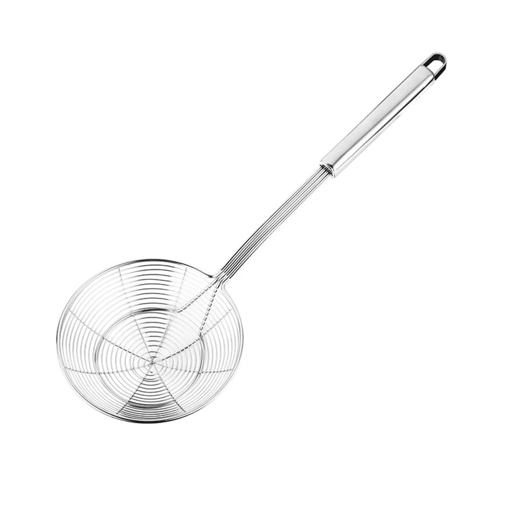 

Stainless Steel Strainer Kitchen Utensils Food Strainer Spoon with Metal Mesh for Cooking Frying Long-handled Pasta Funnel