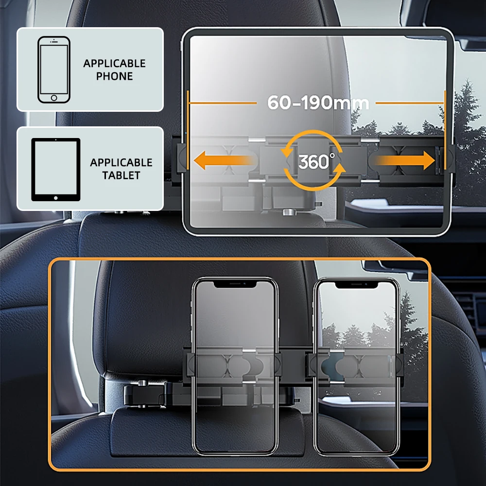 Подушка на подголовник автомобильного сиденья с регулируемым держателем для