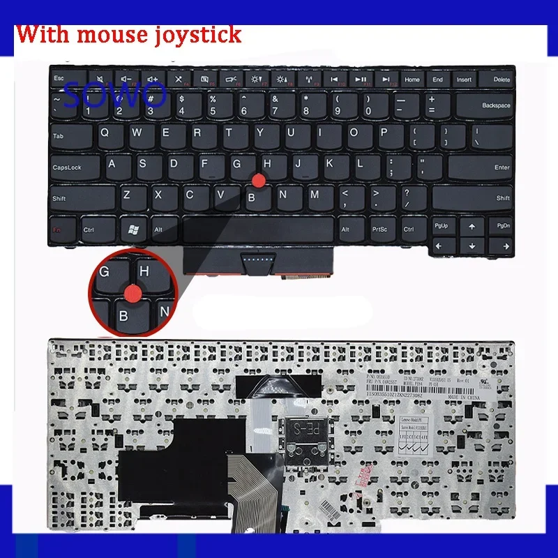 Фото Новая сменная клавиатура для ноутбука, совместимая с Lenovo Thinkpad E430 E430C E330 E430S E435 S430 E445 E335 T430U L330 №3