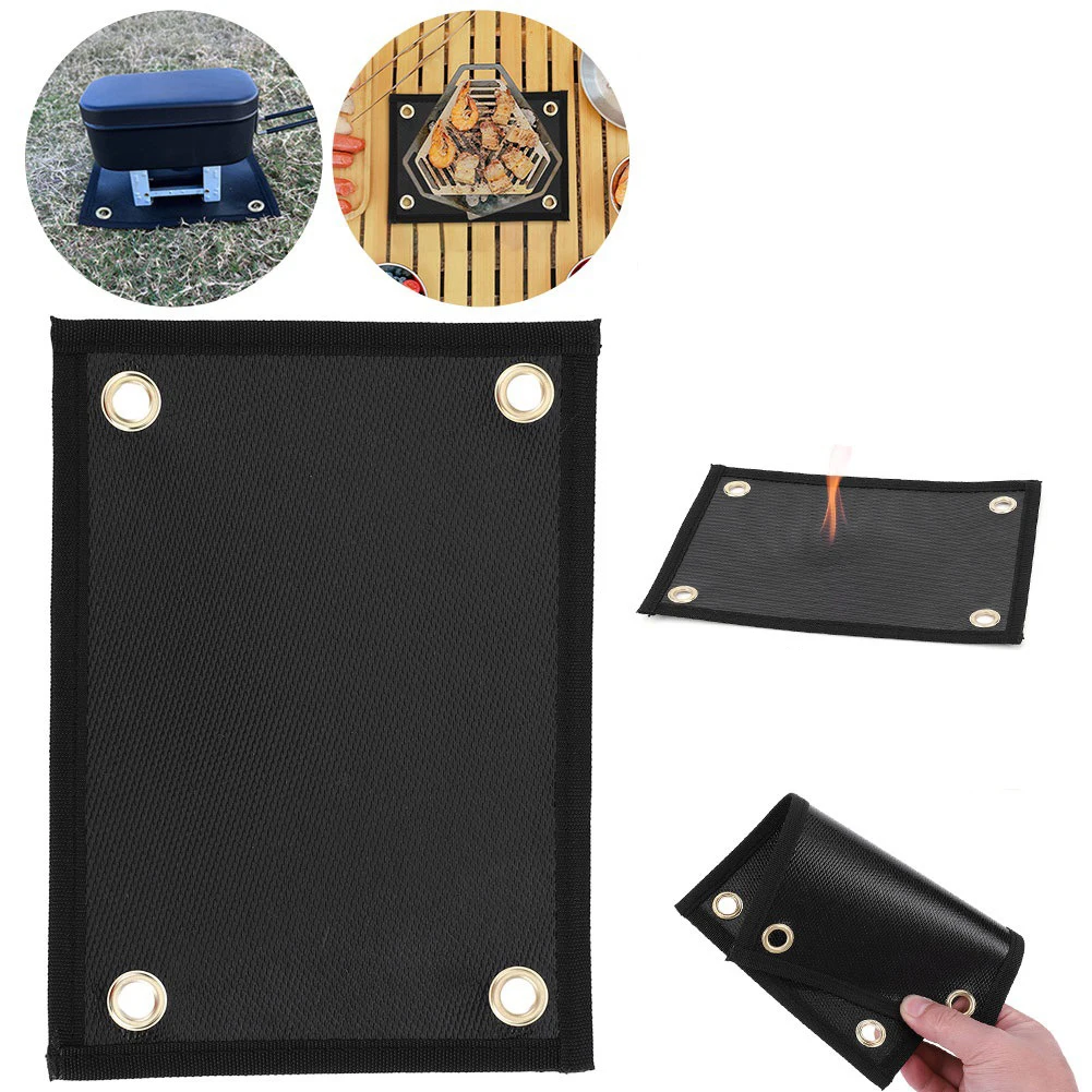 Огнеупорный коврик для кемпинга барбекю пикника термостойкий Коврик