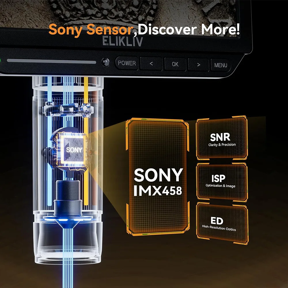 Микроскоп Elikliv EM4K 4K для электроники 2000x52MP HDMI цифровой микроскоп ремонта печатных