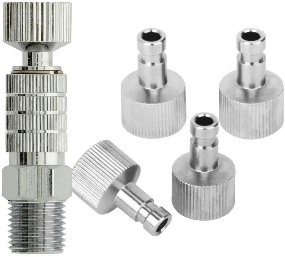 

JOYSTAR Airbrush Quick Disconnect Coupler Release Fitting Adapter Kit with 5 pcs 1/8" Female Connectors and 1 Male Adaptor
