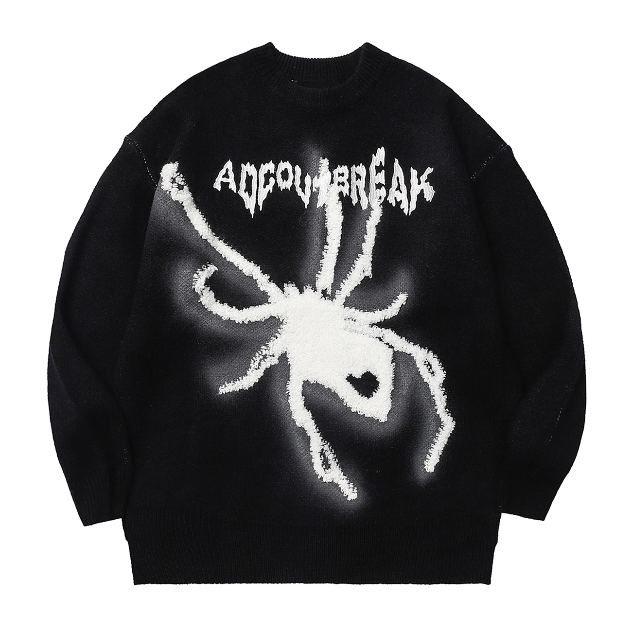 

LACIBLE Streetwear Harajuku Cartoon Spider Pattern Knit Sweater Loose Jumpers Fashion Casual Winter Sweater Pullover Men Women