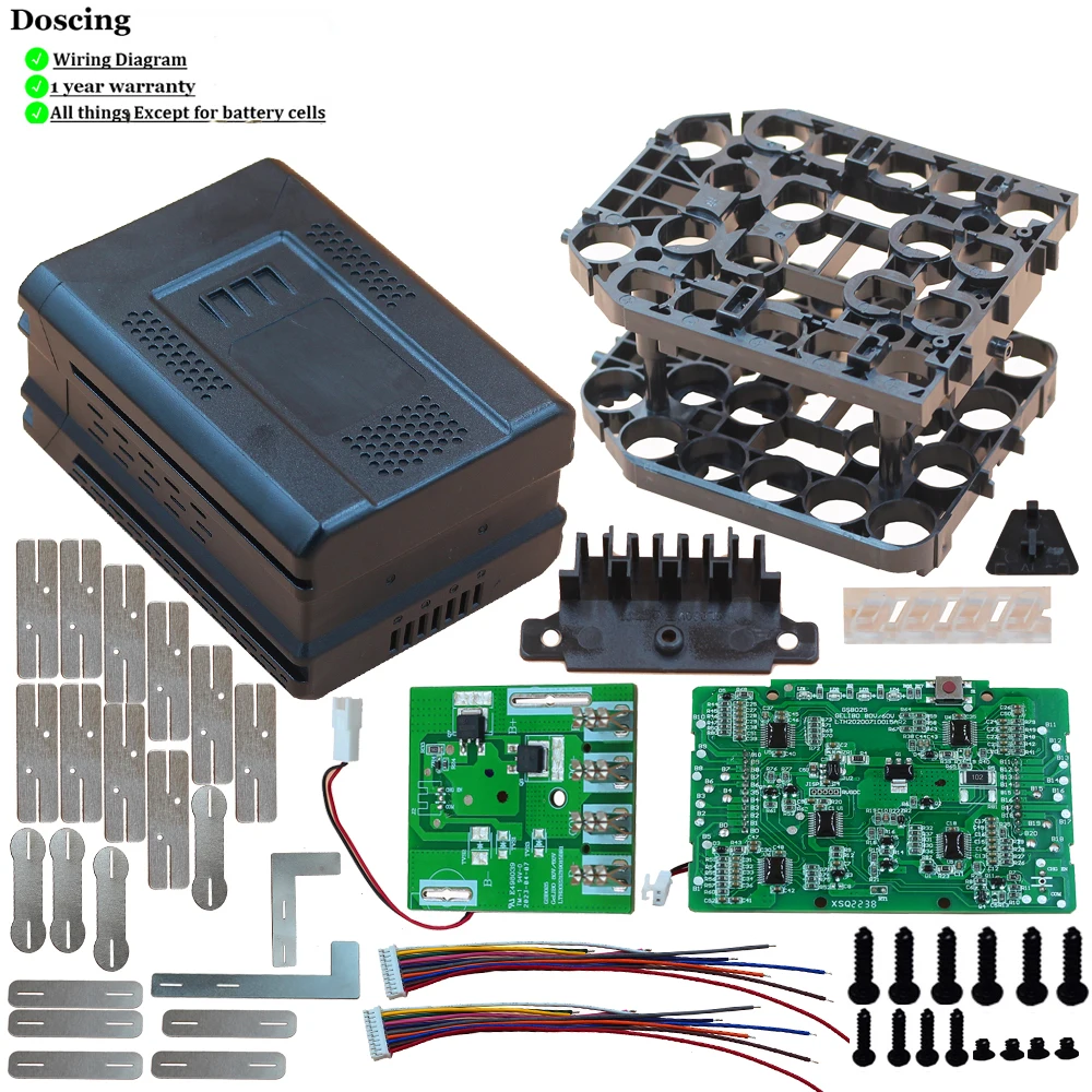 Doscing 80V Replacement Battery Case with PCB BMS for Greenw