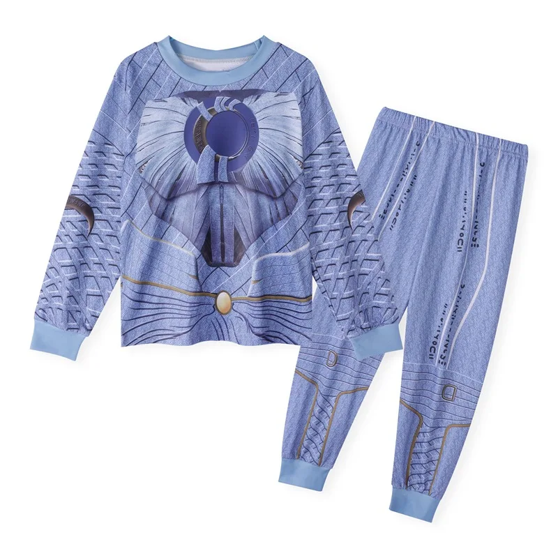 

Moon Knighted Anime Toddler Boy Clothes Summer Pajamas Cotton Long Sleeve T Shirt + Trousers Costume Girls Casual Homewear Set