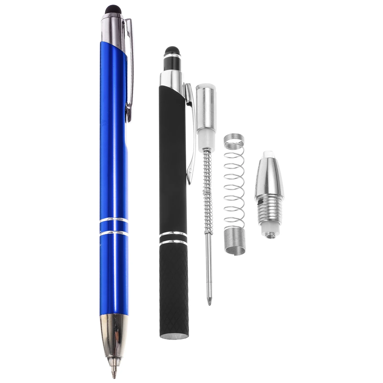 

2 Pcs Ballpoint Pen LED Accessories Multi-function Writing Signature Portable Touchscreen Pens Metal Office Household Light