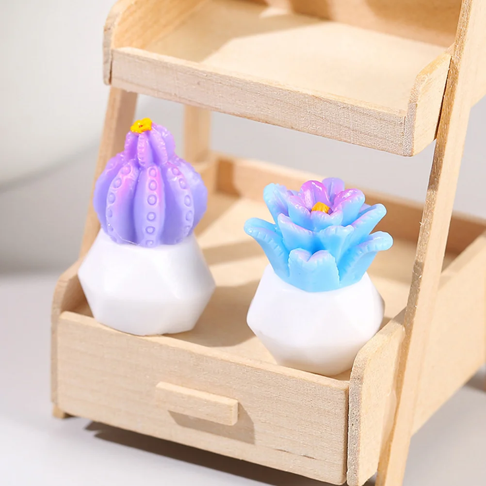 12 шт. домашние растения миниатюрные цветочные украшения в горшках настольные