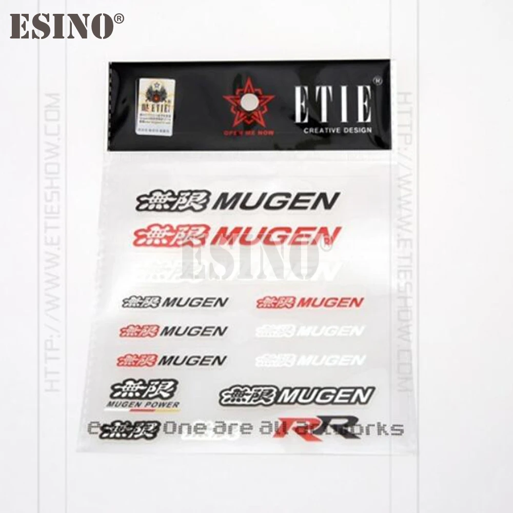 

3D Mugen автомобильный Стайлинг ПВХ клейкая наклейка декоративная наклейка виниловый набор для Mugen Power Mugen R