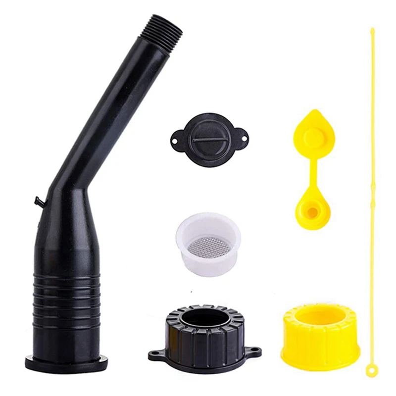 

Gas Can Spout Replacement Nozzle Kit With Filter Vent Cap For Old Style Water Jugs And Pre-2009 Plastic Gas Cans